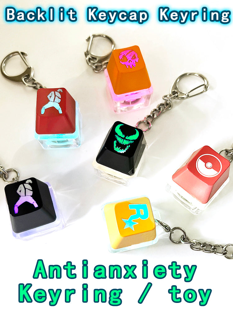 RGB keycap Keyrings with custom design antianxiety Relief toy