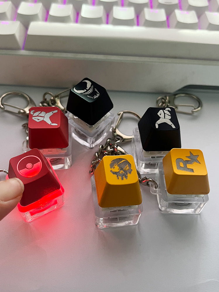RGB keycap Keyrings with custom design antianxiety Relief toy