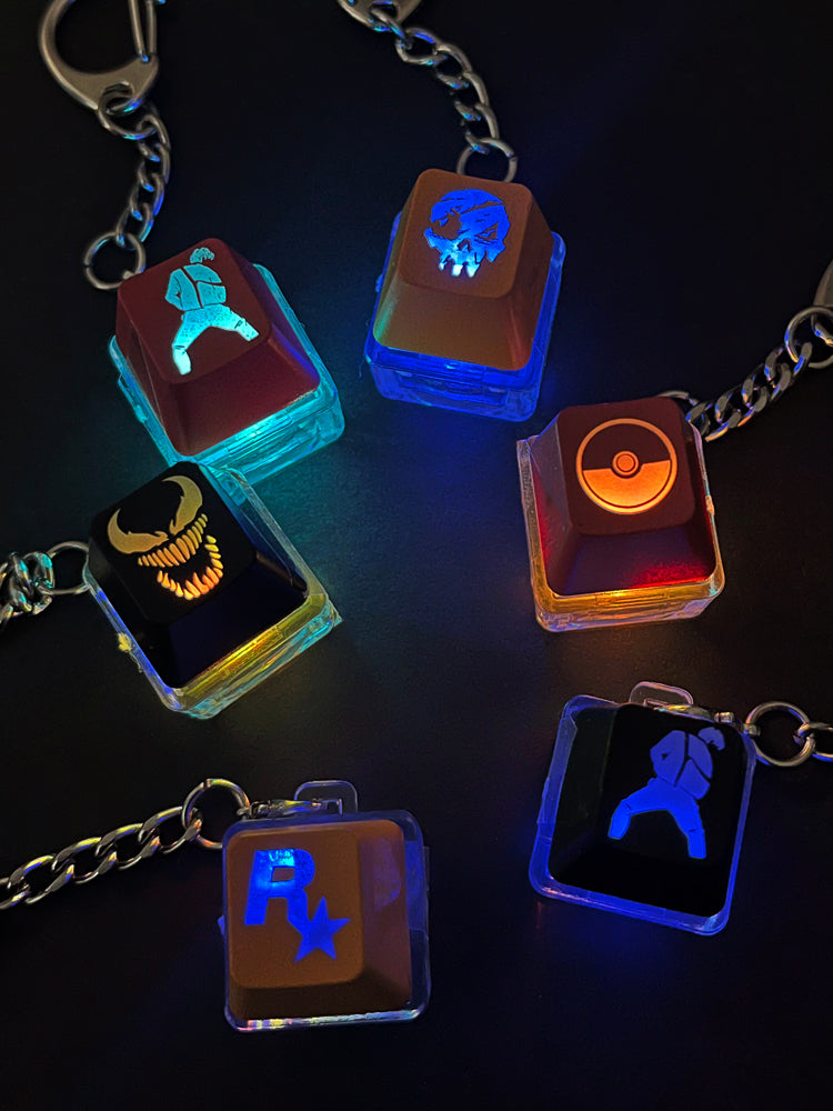 RGB keycap Keyrings with custom design antianxiety Relief toy