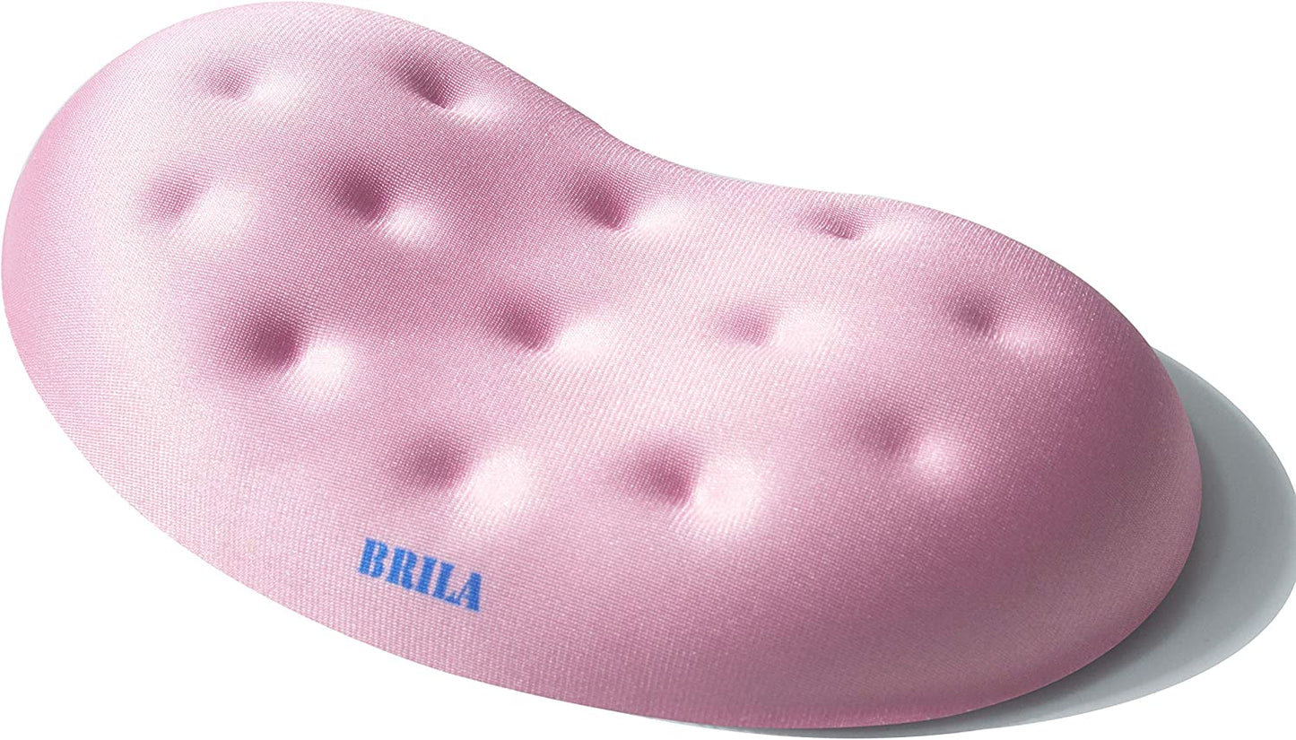 BRILA Ergonomic Memory Foam Mouse Wrist Rest Support Pad Cushion for Computer, Laptop, Office Work, PC Gaming - Massage Holes Design - Wrist Pain Relief