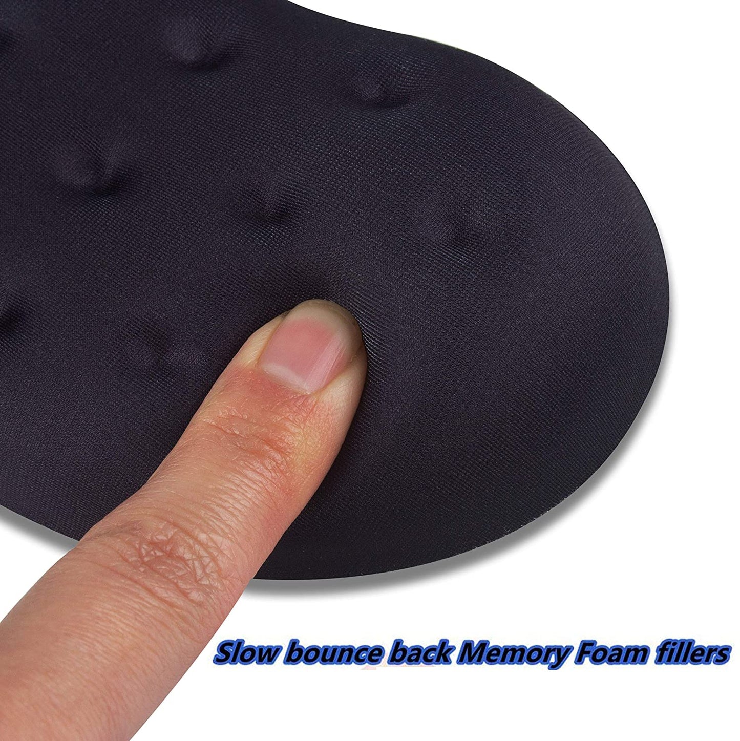 BRILA Ergonomic Memory Foam Mouse Wrist Rest Support Pad Cushion for Computer, Laptop, Office Work, PC Gaming - Massage Holes Design - Wrist Pain Relief